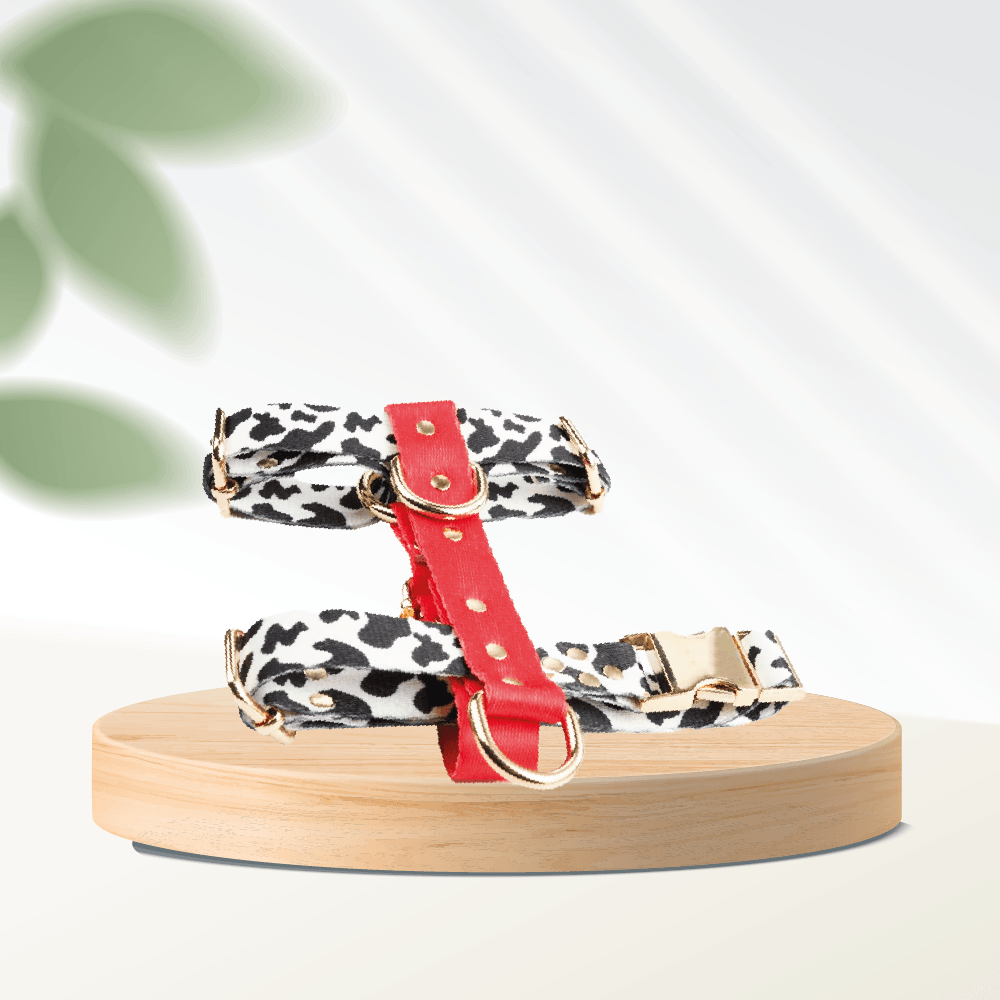 Red&White Leo Dog Harness - MakPaws