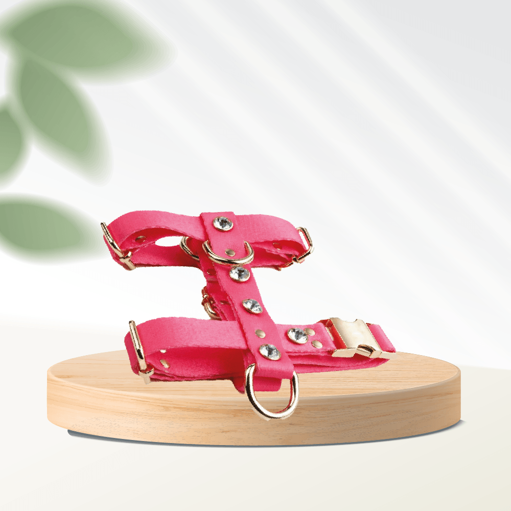 Diamond-Pink Dog Harness - MakPaws