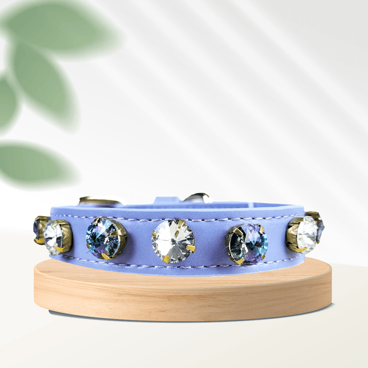 Swarovski-Violet Dog Collar - MakPaws